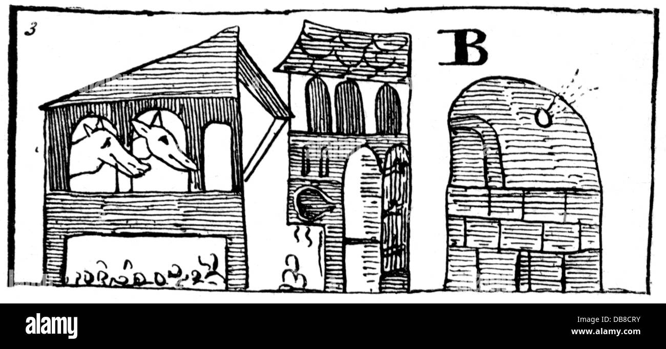 Landwirtschaft, Bauernhof, mittelalterliche Bauernhöfe, Zeichnung, Heidelberger Sachsenspiegel-Handschrift, 13. Jahrhundert, Zusatz-Rechteklärung-nicht vorhanden Stockfoto