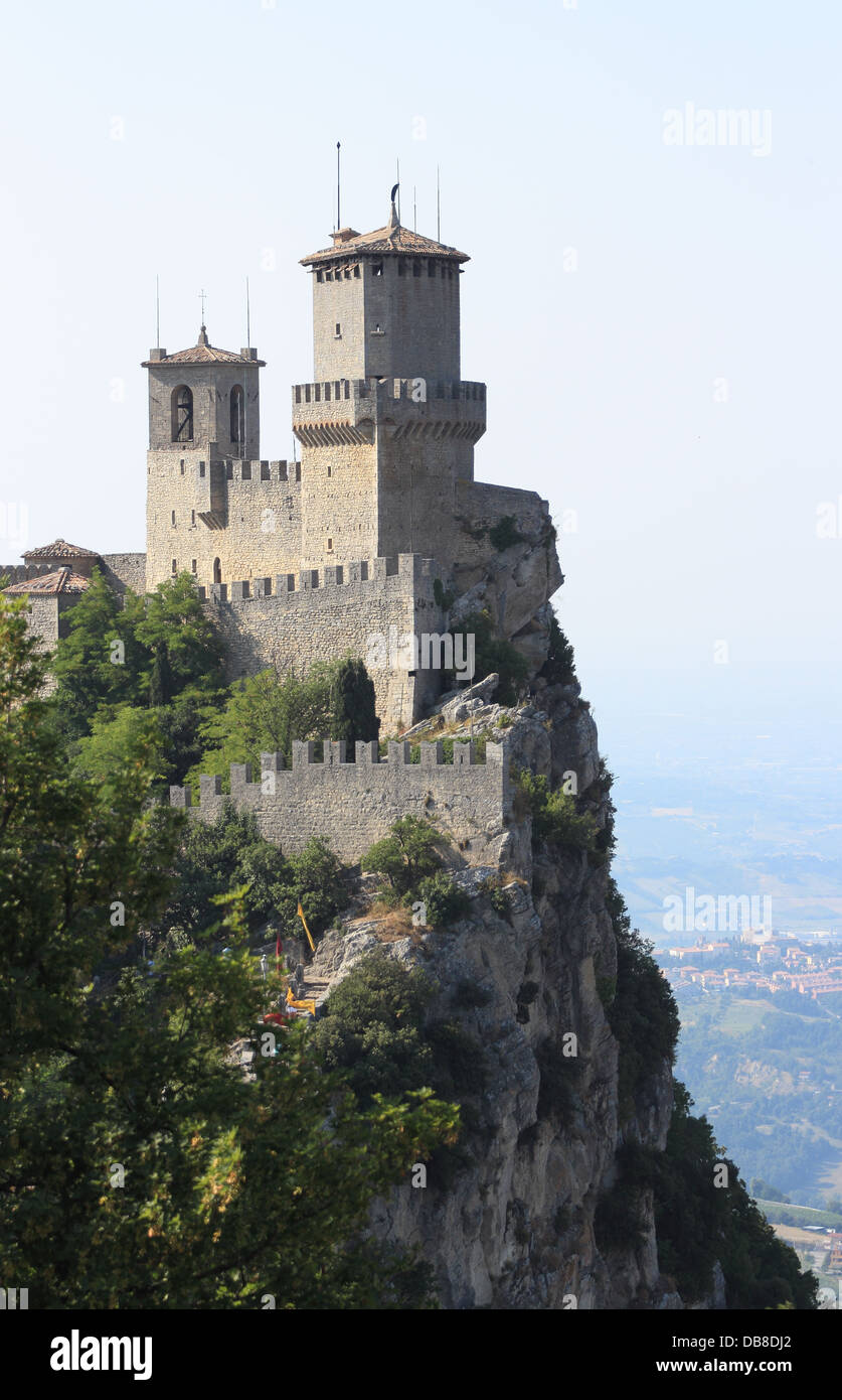 einer der drei berühmten Turm von San Marino Republik, Symbol des Landes Stockfoto