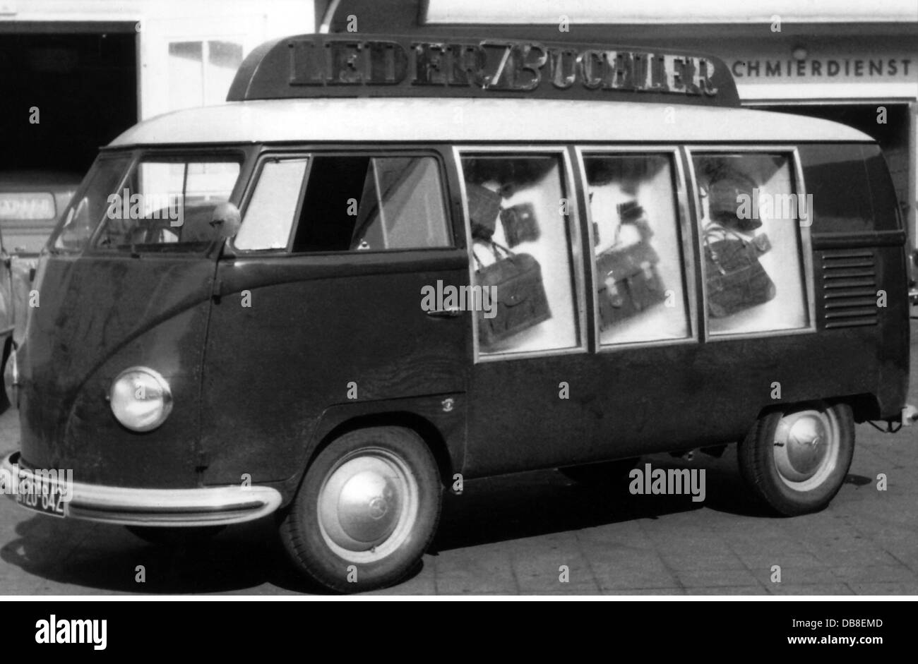 Transport / Transport, Auto, Fahrzeugvarianten, Volkswagen, VW T1 van der 'Leder Buchler', 1950 - 1956, Zusatzrechte-Abfergungen-nicht vorhanden Stockfoto