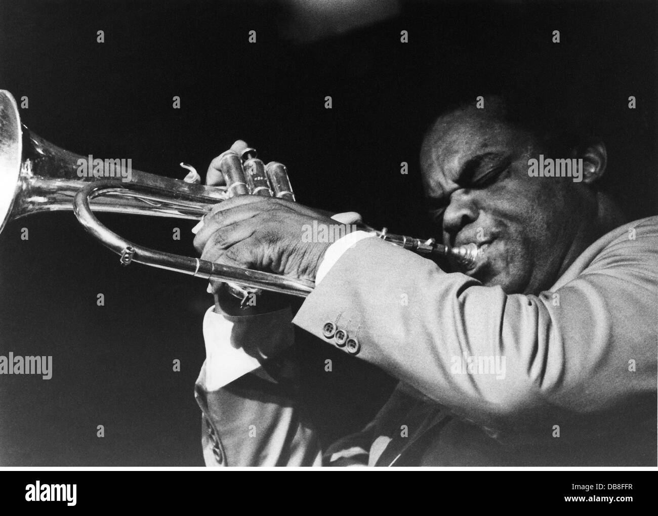 Hubbard, Freddie, 7.4.1938 - 29.12.2008, US-amerikanischer Musiker (Jazz), Trompeter, halbe Länge, während der Bühnenaufführung, Karlsruhe, 1993, Stockfoto