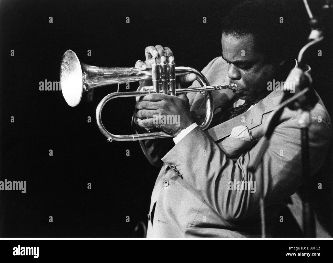 Hubbard, Freddie, 7.4.1938 - 29.12.2008, US-amerikanischer Musiker (Jazz), Trompeter, halbe Länge, während der Bühnenaufführung, Karlsruhe, 1993, Stockfoto