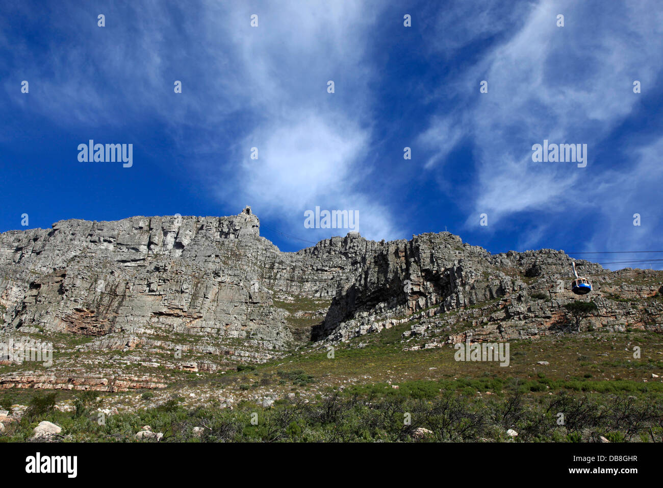 Die Seilbahn auf den Tafelberg, Kapstadt Stockfoto