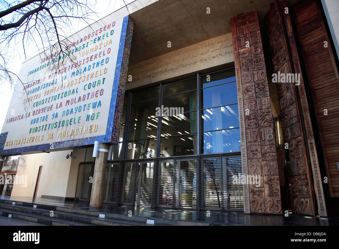 Verfassungsgericht am Constitution Hill in Johannesburg Stockfoto