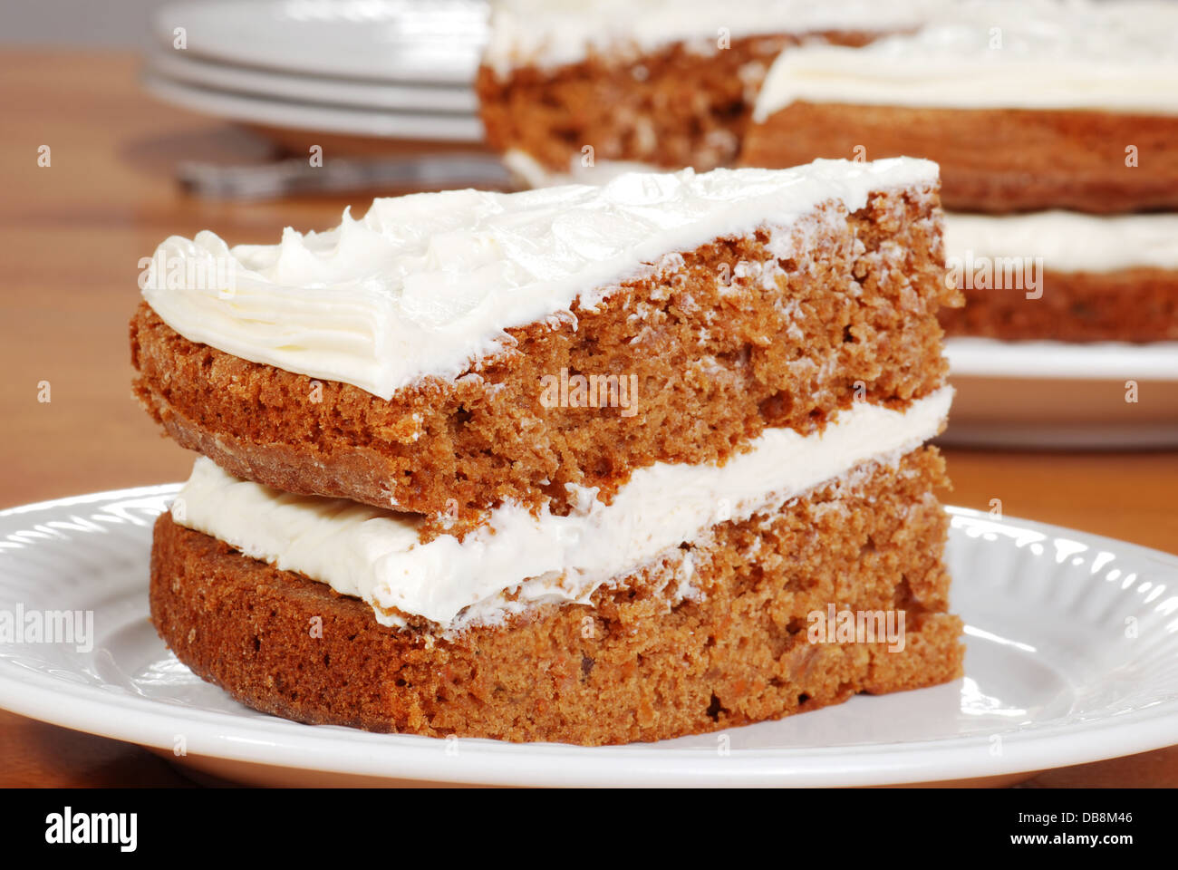 Makro-Karotte-Kuchen Stockfoto