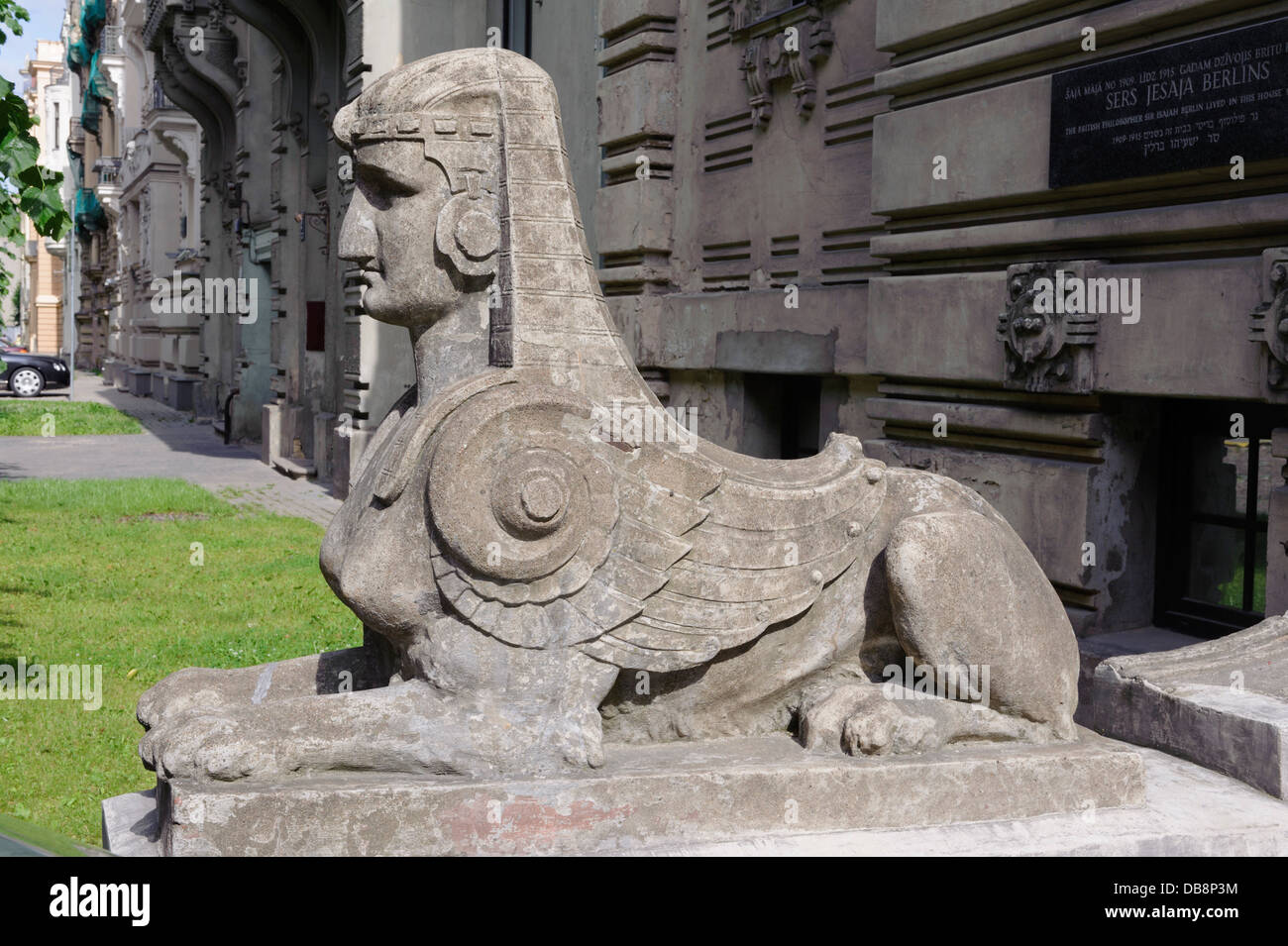 Jugendstil-Gebäude in Alberta Iela 2 in Riga, Lettland, Europa. UNESCO-Welterbe Stockfoto