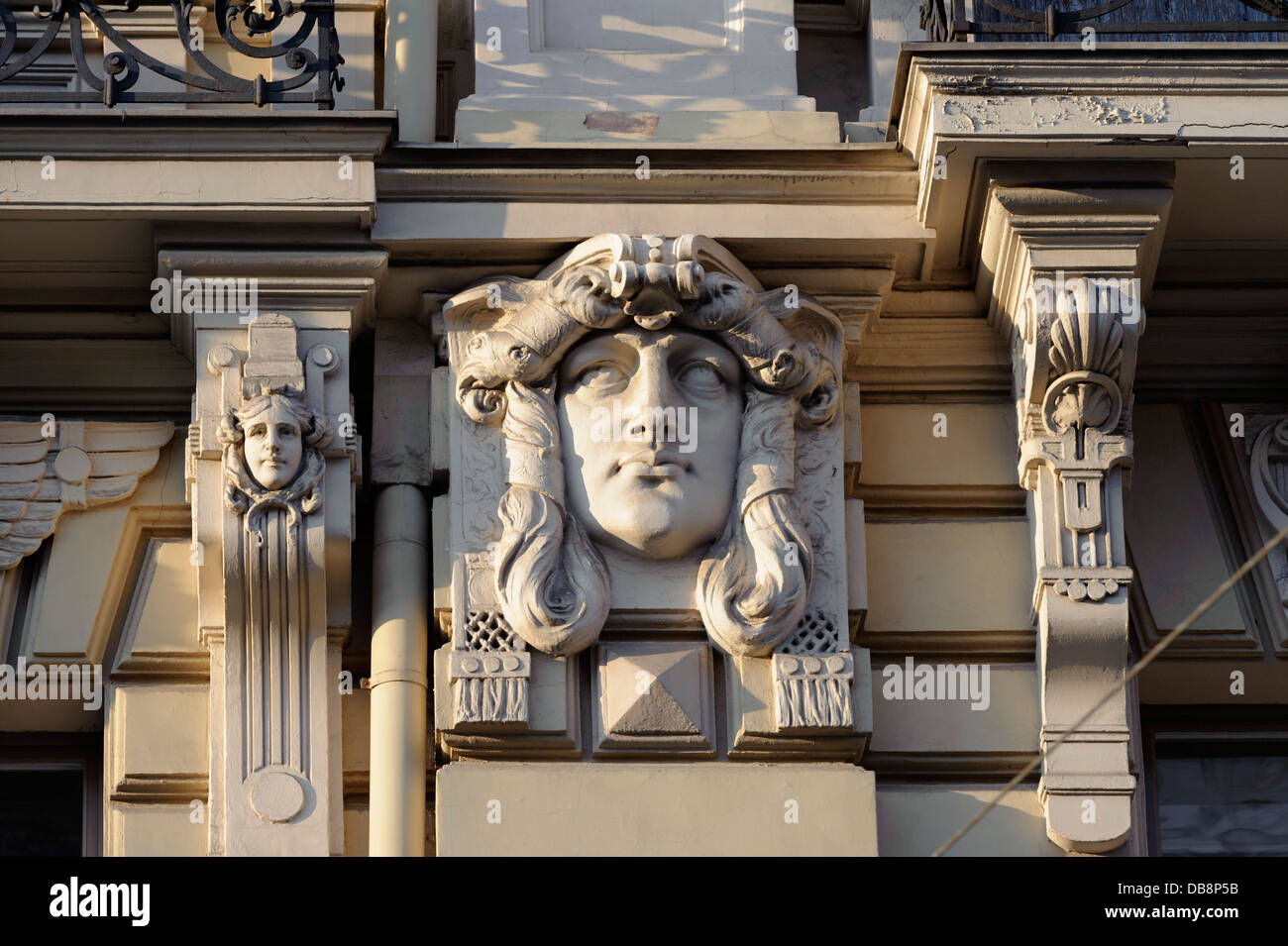 Jugendstil-Gebäude in Riga, Lettland, Europa. UNESCO-Welterbe Stockfoto