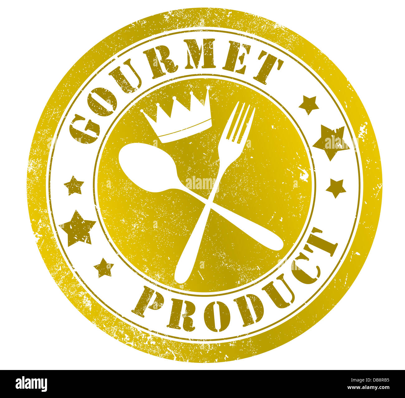 Gourmet-Produkt Grunge Stempel, in englischer Sprache Stockfoto
