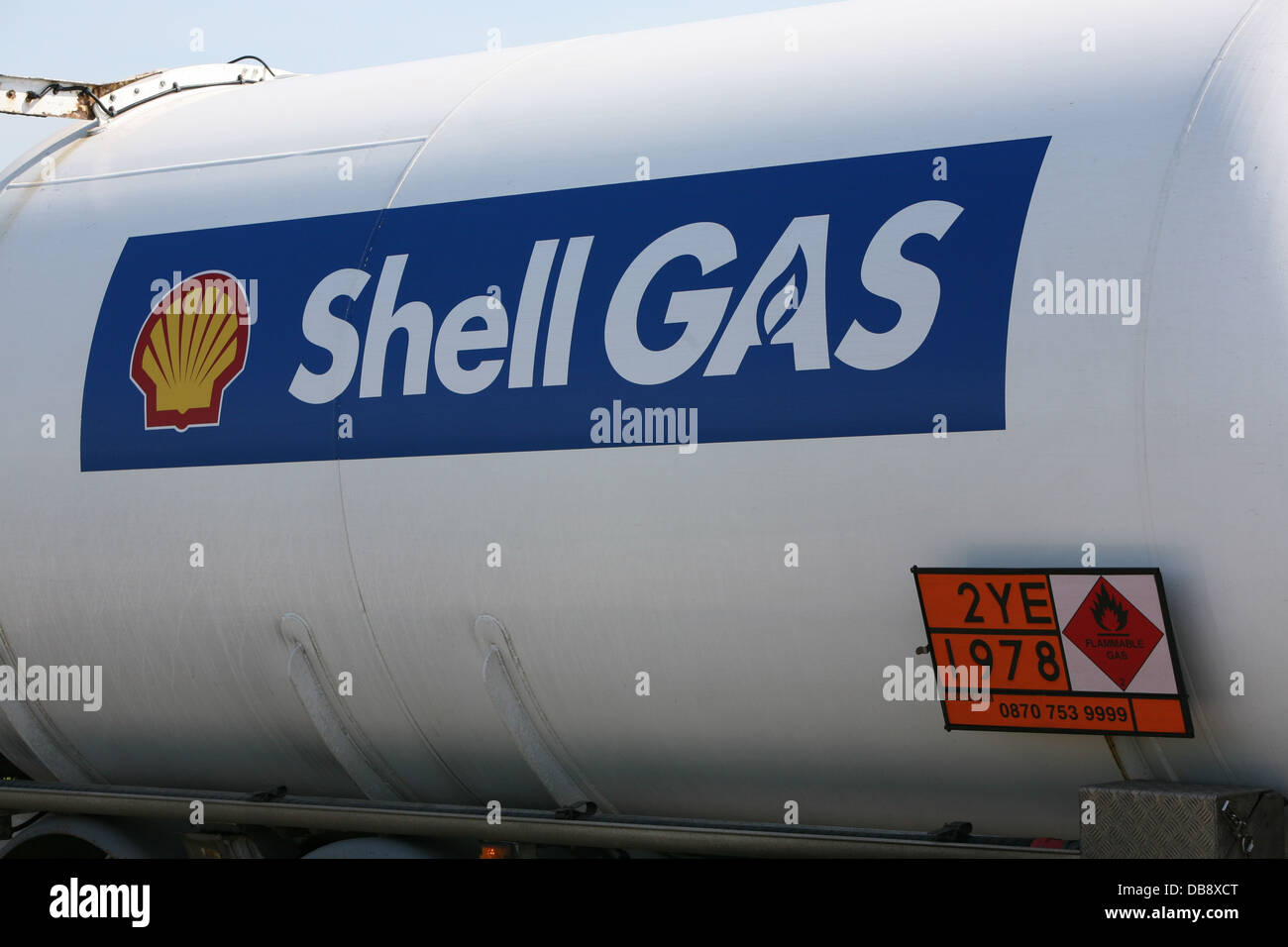 Shell Gastanker Stockfoto
