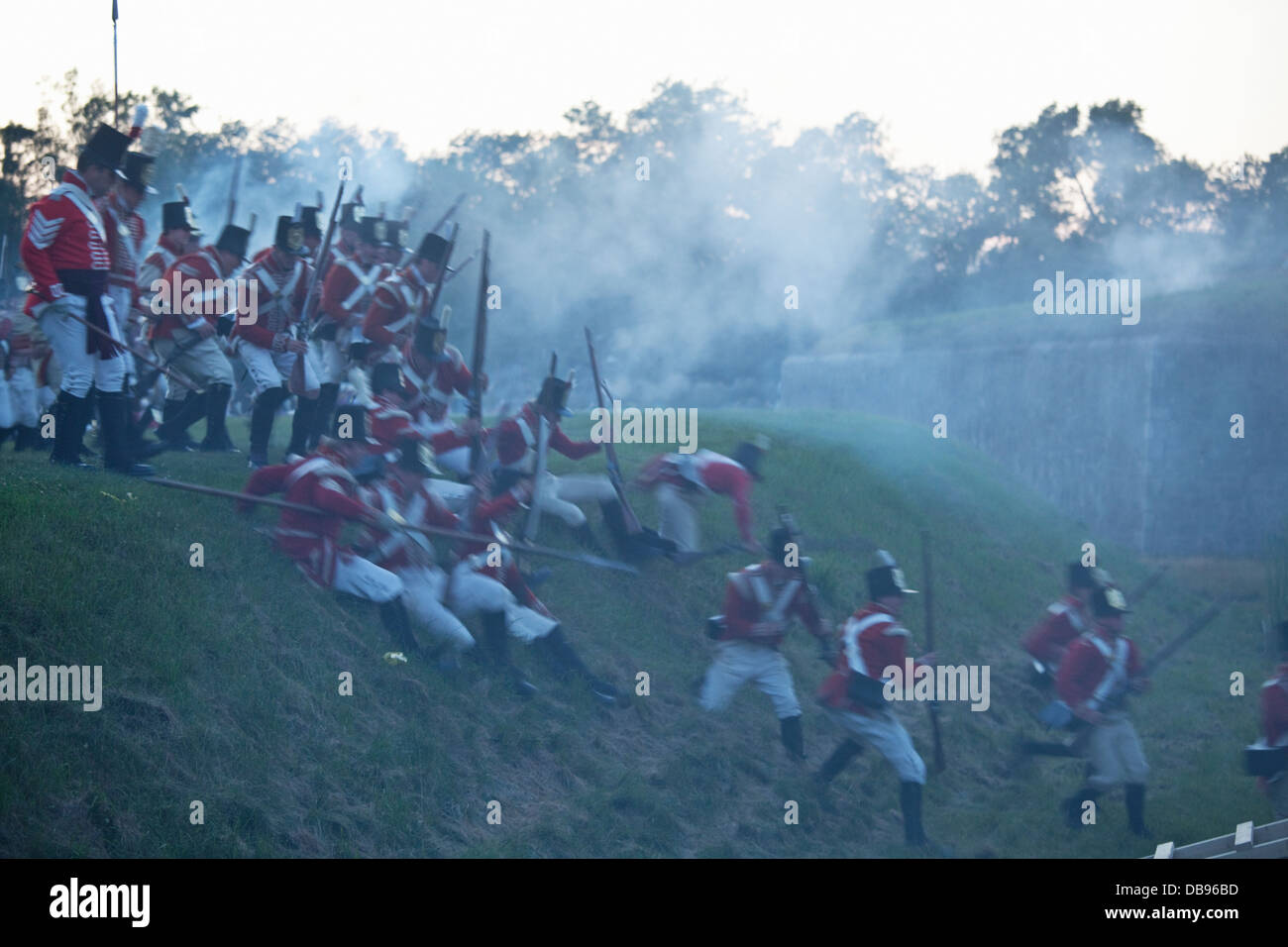 Kanada, Ontario, Fort Erie. Krieg von 1812-Re-Enactment der Belagerung von Fort Erie Stockfoto