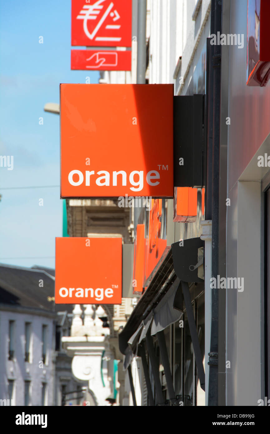 Logo des französischen Telekommunikationsunternehmens Orange Stockfoto