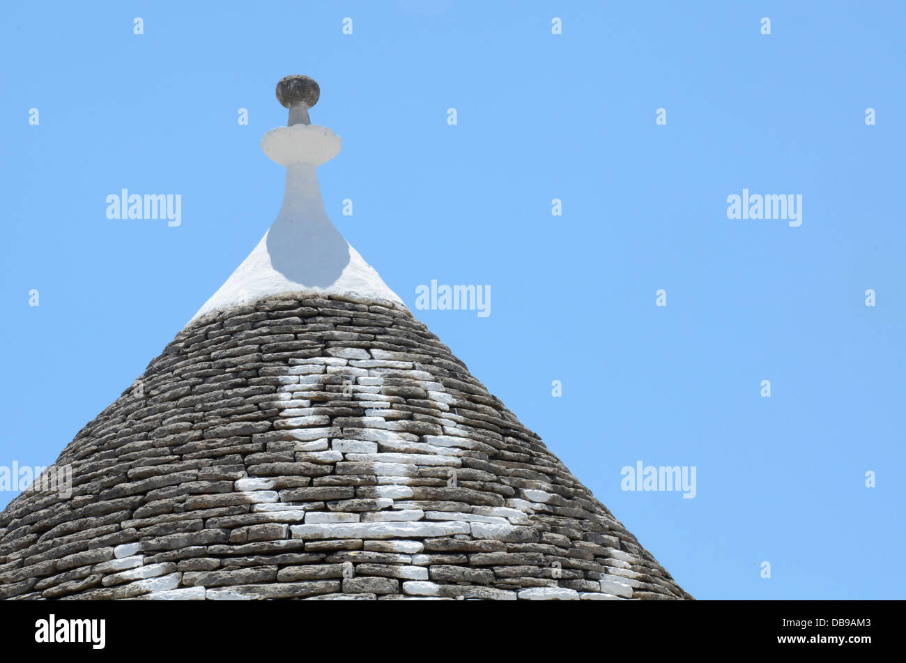 Dach der Trullo, Alberobello, Apulien, Italien Stockfoto
