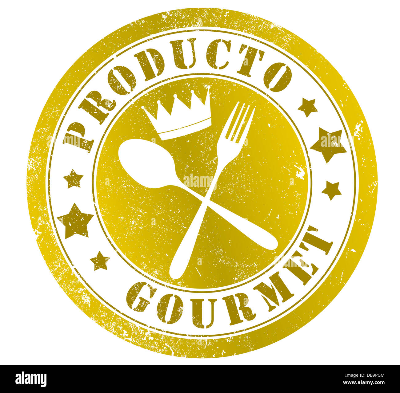 Gourmet-Produkt Grunge Stempel, in spanischer Sprache Stockfoto