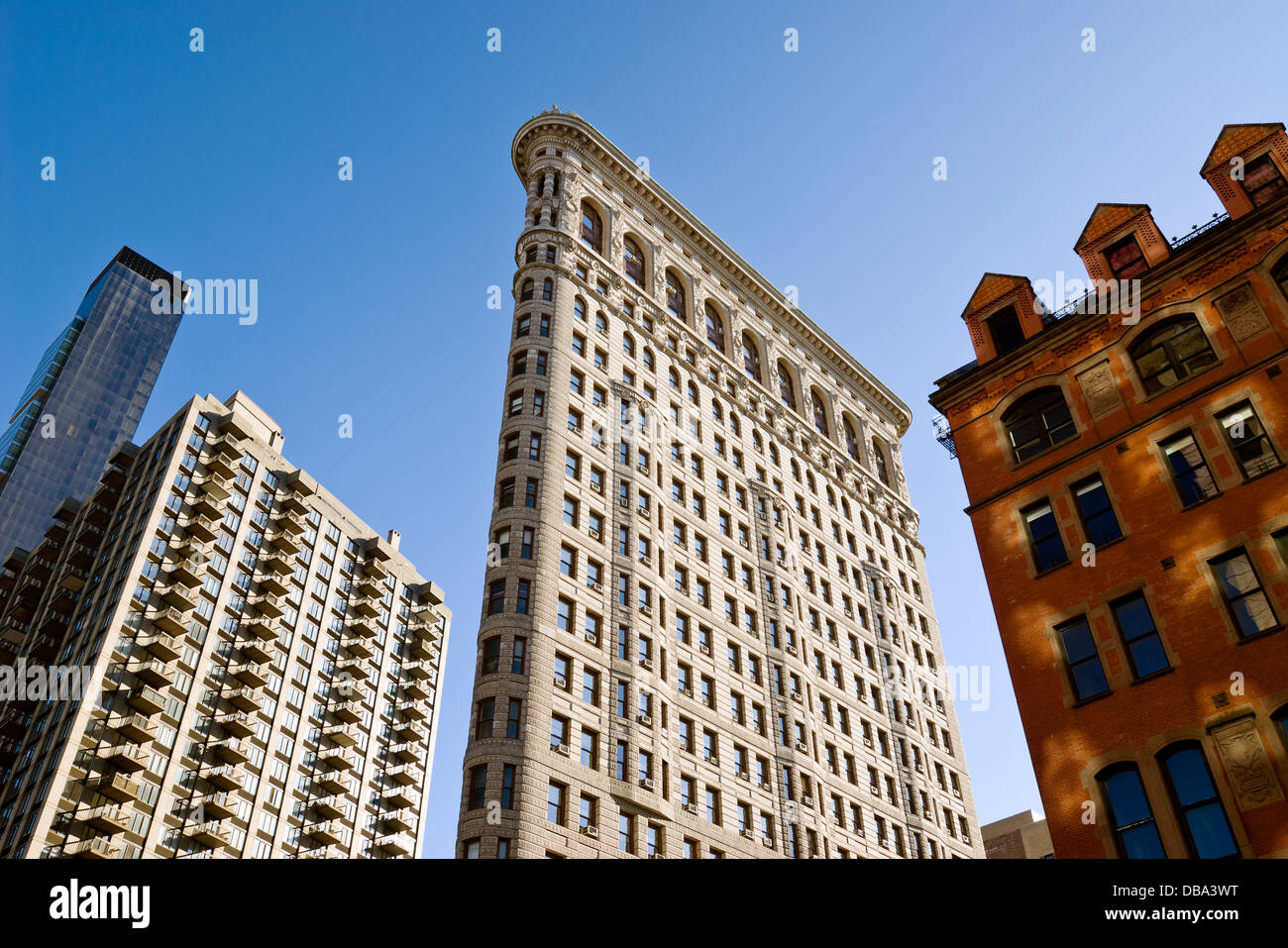 Das Flatiron Building on 23rd Street, Manhattan, New York City. Stockfoto