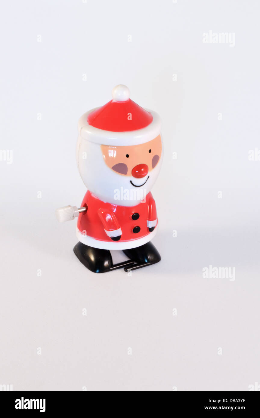 Wind-up Santa Spielzeug Stockfoto