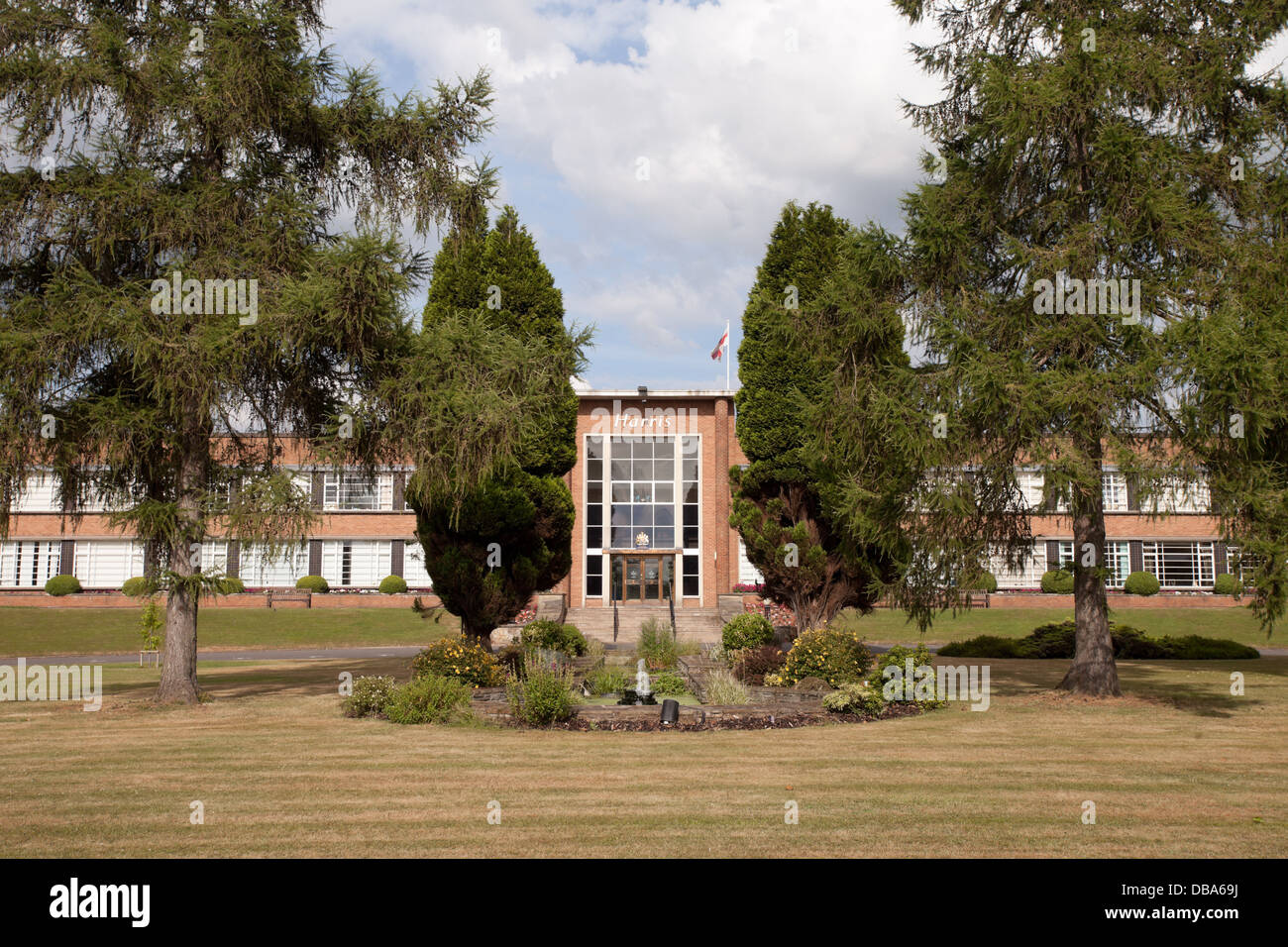 Die Harris Pinsel Co Gebäude, Bromsgrove Worcs UK ein schönes Beispiel der Architektur des frühen zwanzigsten Jahrhunderts. Stockfoto