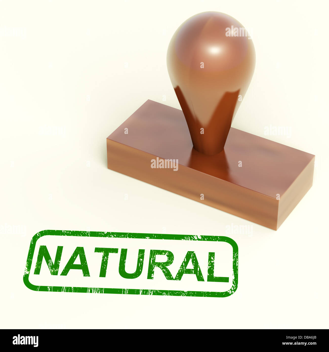 Natürliche Stempel zeigt Bio und reine Produkte Stockfoto
