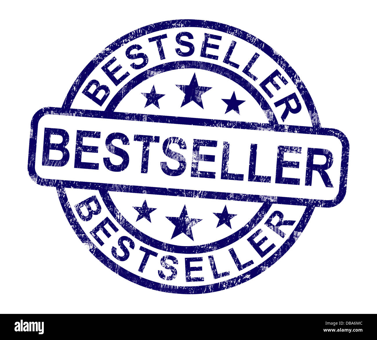 Bestseller-Stempel zeigt die am besten bewerteten oder Führer Stockfoto