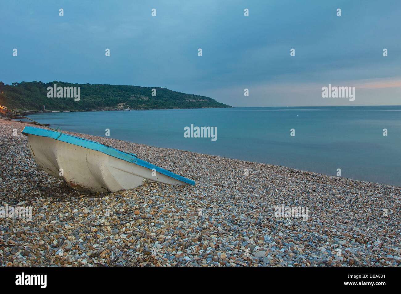 Boot am Strand Stockfoto