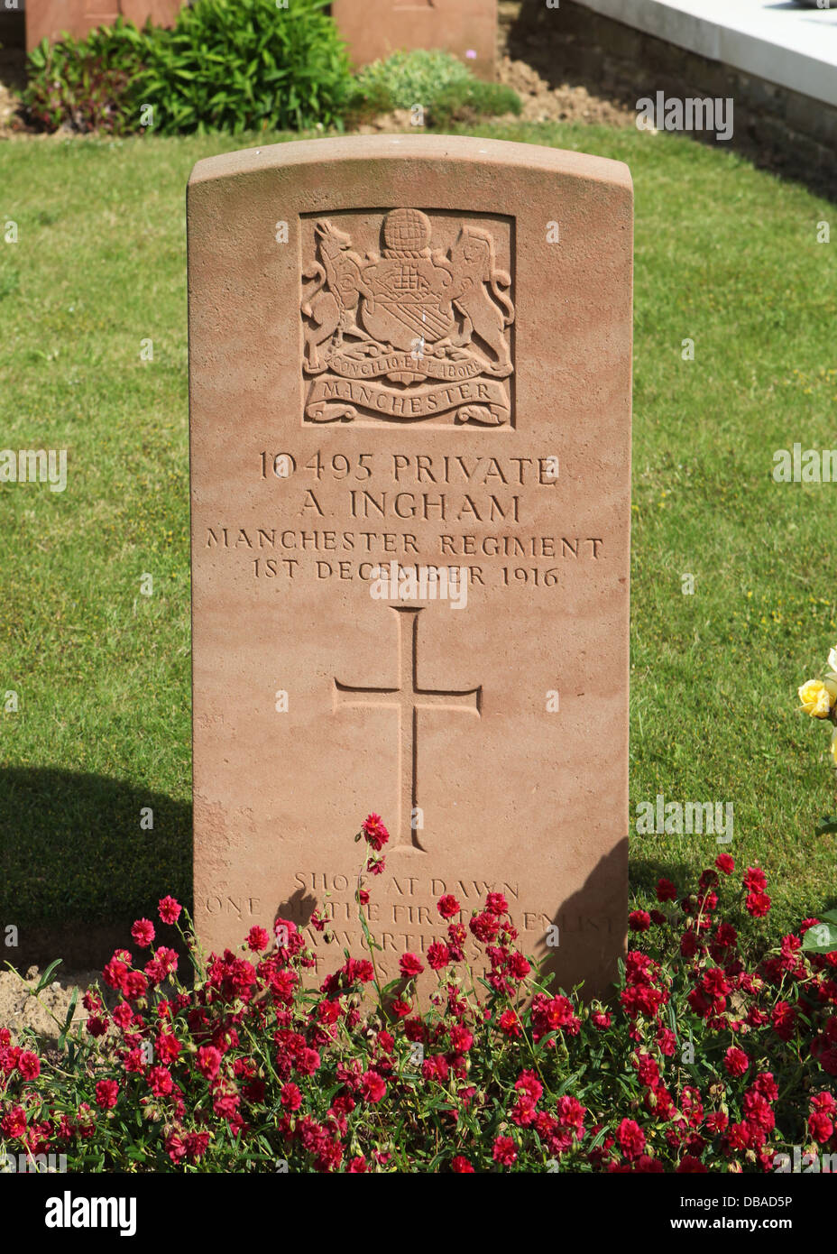 Die große Private Albert Ingham 10495 Bailleulmont kommunalen Friedhof, Frankreich - erschossen wegen desertion Stockfoto