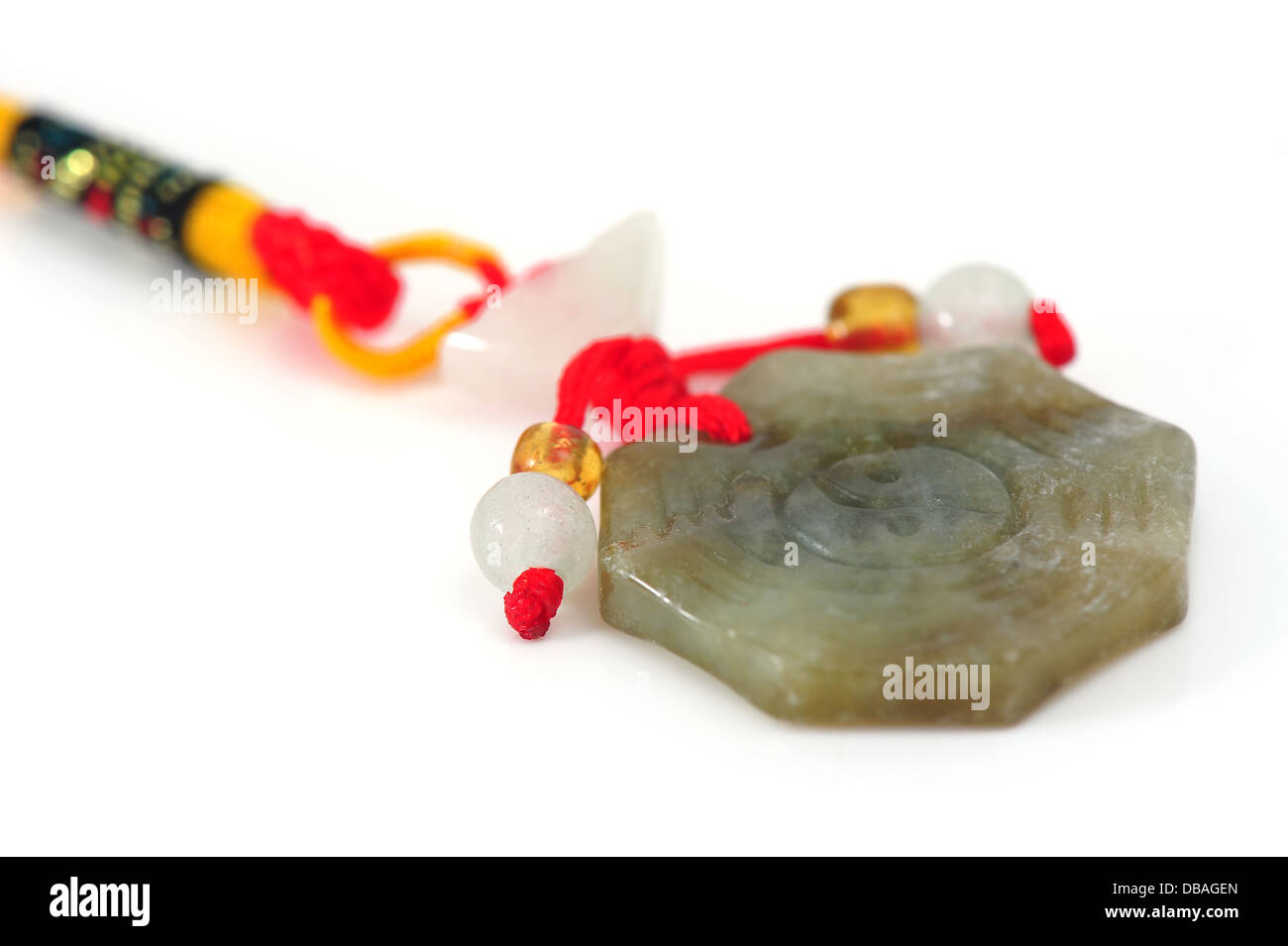 Yin Yang aus Jade hergestellt Stockfoto