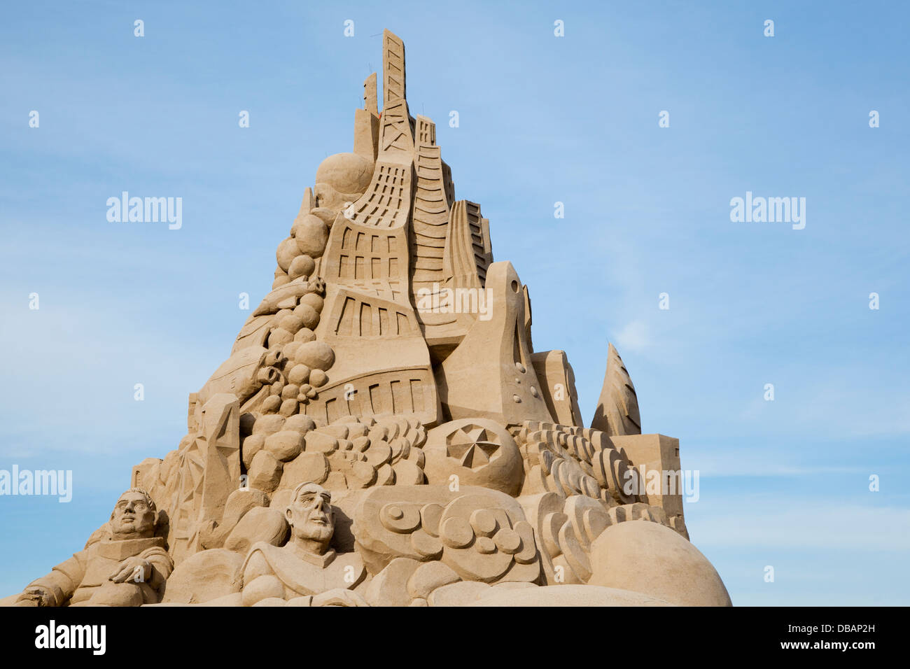 Sandskulpturen in Kopenhagen Stockfoto