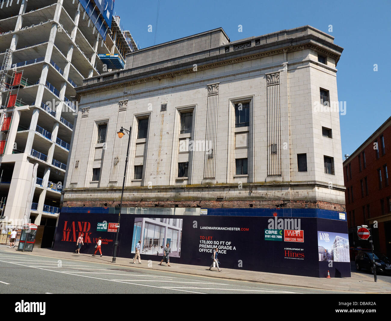 Das ehemalige Kino Odeon werden Büroflächen in Manchester UK Stockfoto