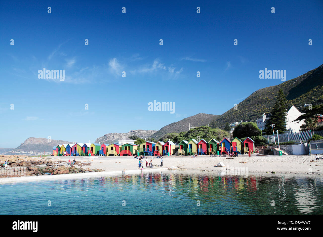 St. James Strandhütten, Südafrika Stockfoto