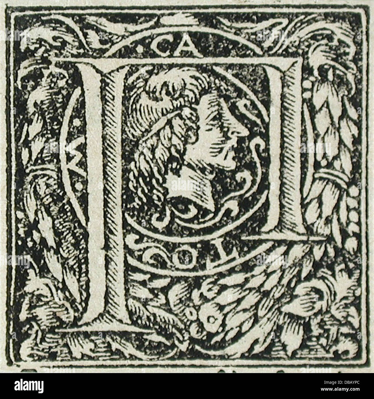 Dieser Satz von ornamentalen Buchstaben repräsentiert die Buchstaben M, P und Q, die aufwändig mit dekorativen Motiven gestaltet sind. Die Buchstaben zeigen die künstlerischen Traditionen der ornamentalen Schrift und verbinden feine Handwerkskunst mit ästhetischer Schönheit. Stockfoto