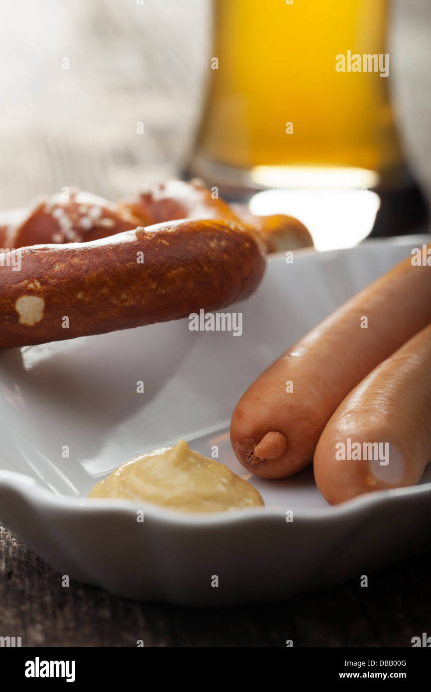 paar Wiener Würstchen Stockfoto