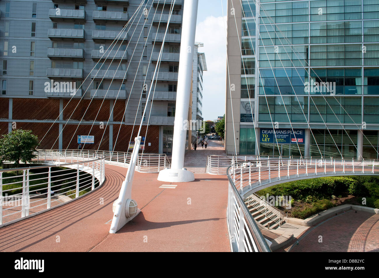 Trinity Bridge und Lowry Hotel, Manchester, UK Stockfoto