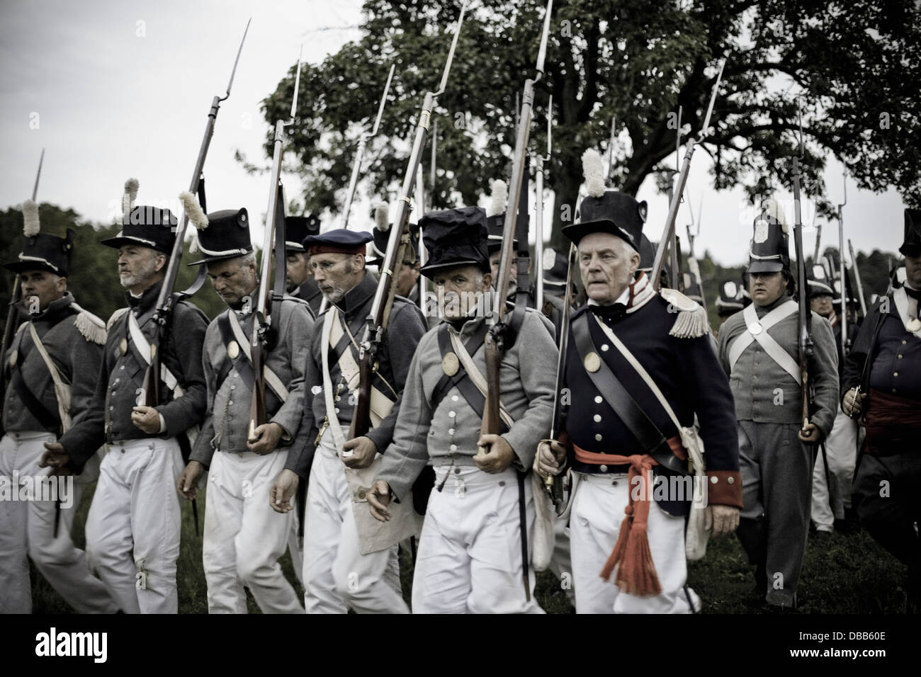 Kanada, Ontario, Stoney Creek. Schlachtfeld Haus, Schlacht von Stoney Creek Krieg 1812 Reenactment Stockfoto