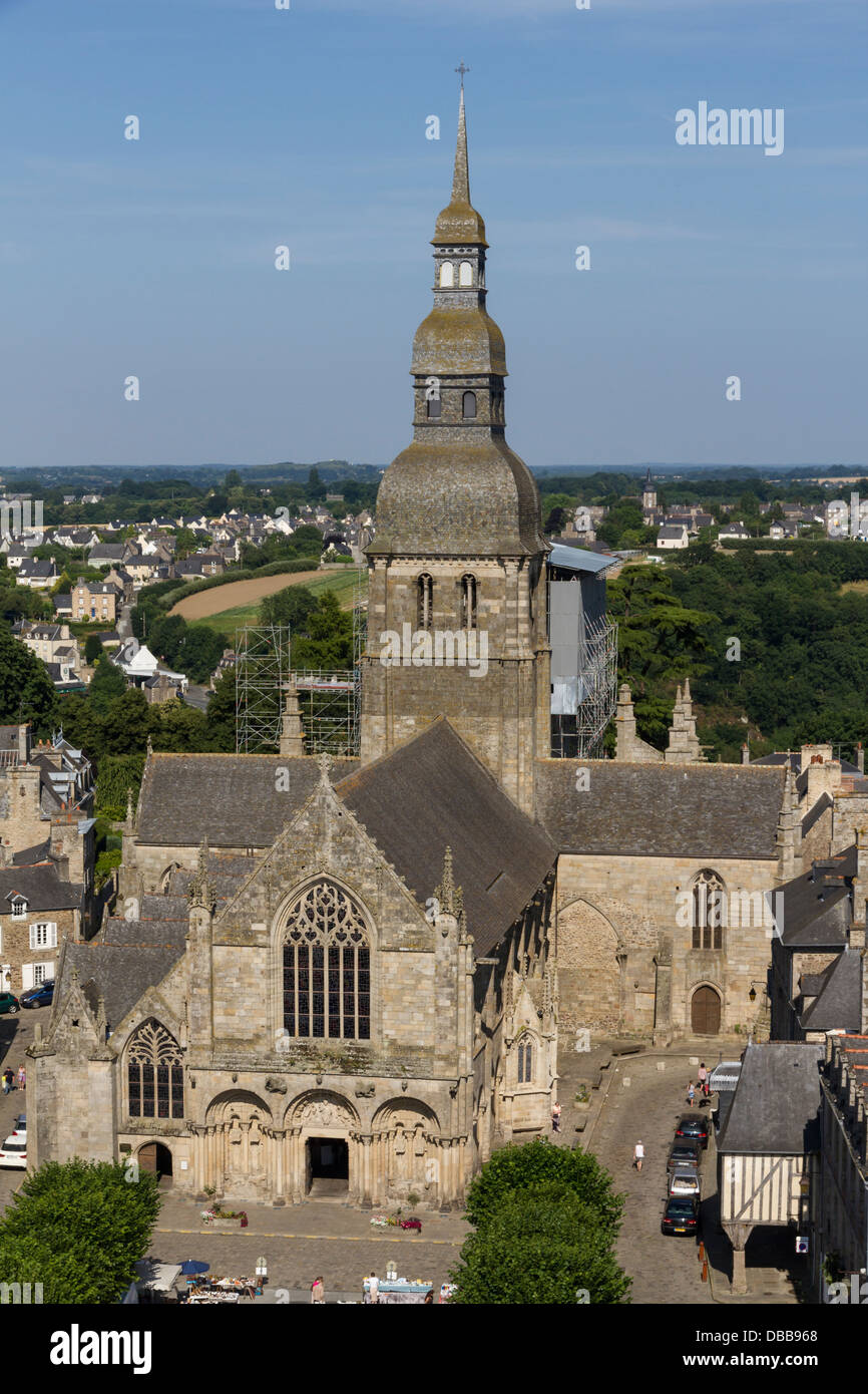 Dinan, Frankreich Bretagne St.Sauveur Basilika Stockfoto