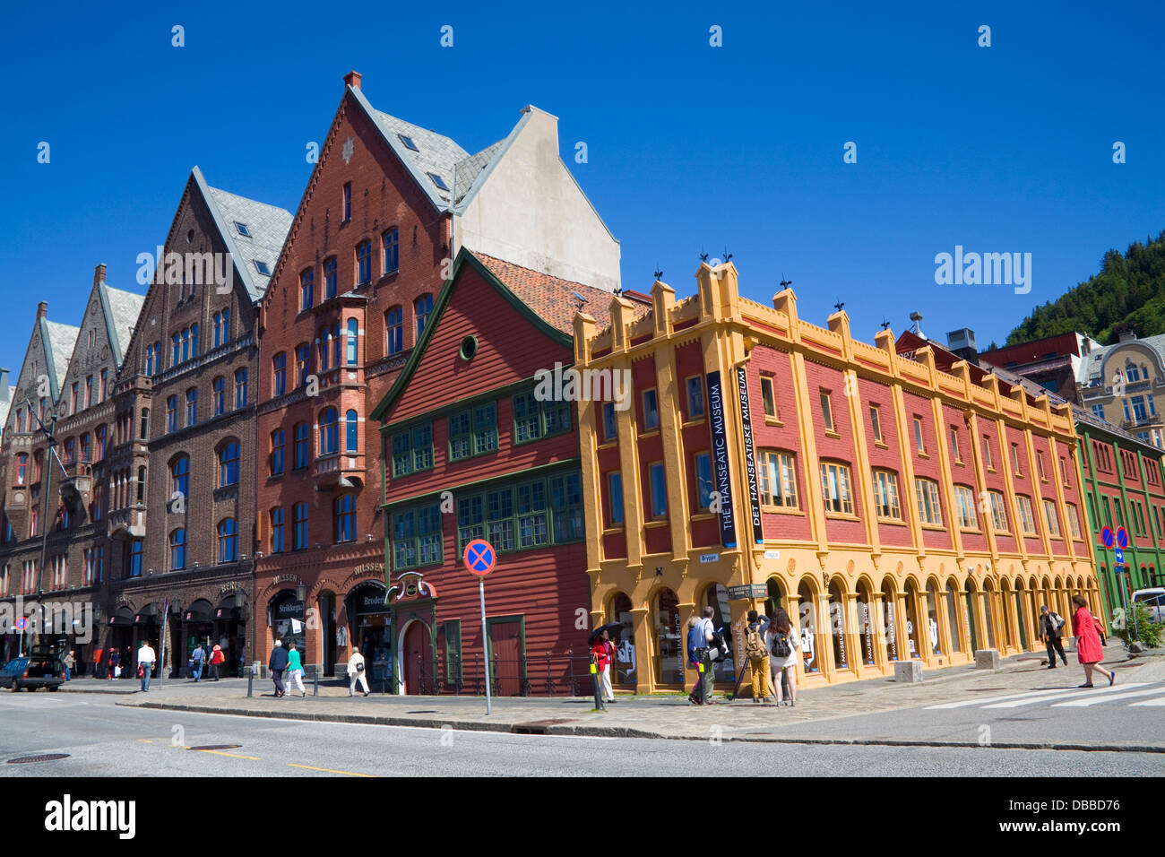 Bergen Norwegen Europa Hanseatic Museum auf Bryggen auf weltweit renommierte Hanseatic Wharf Stockfoto