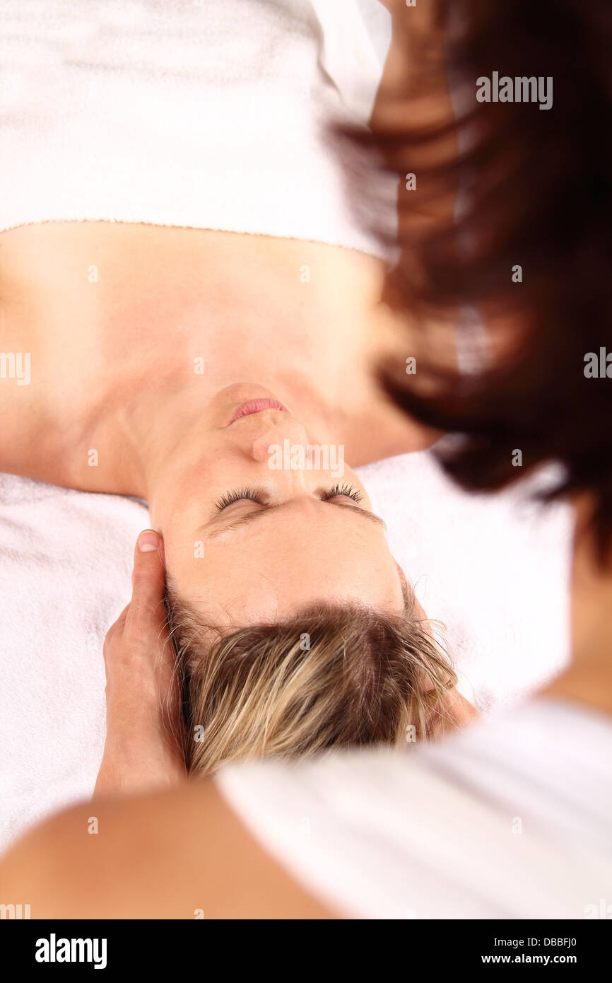Professionelle Massage Therapeut Stockfoto