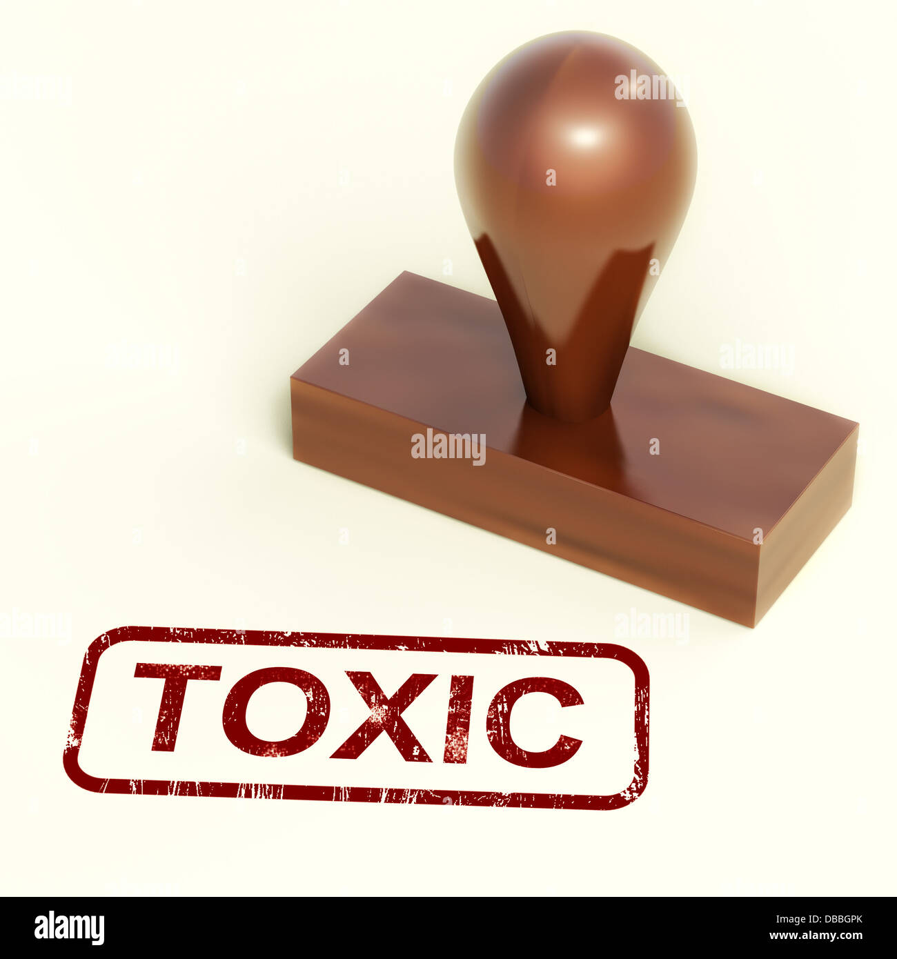 Giftige Stempel zeigt giftige und schädliche Substanzen Stockfoto