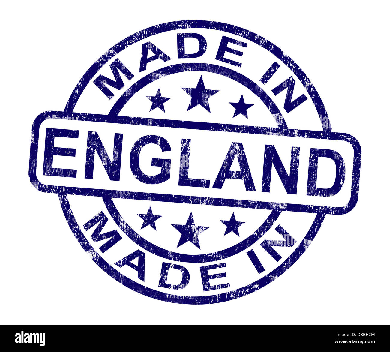 Made In England Stempel zeigt englische Produkt oder Produkte Stockfoto