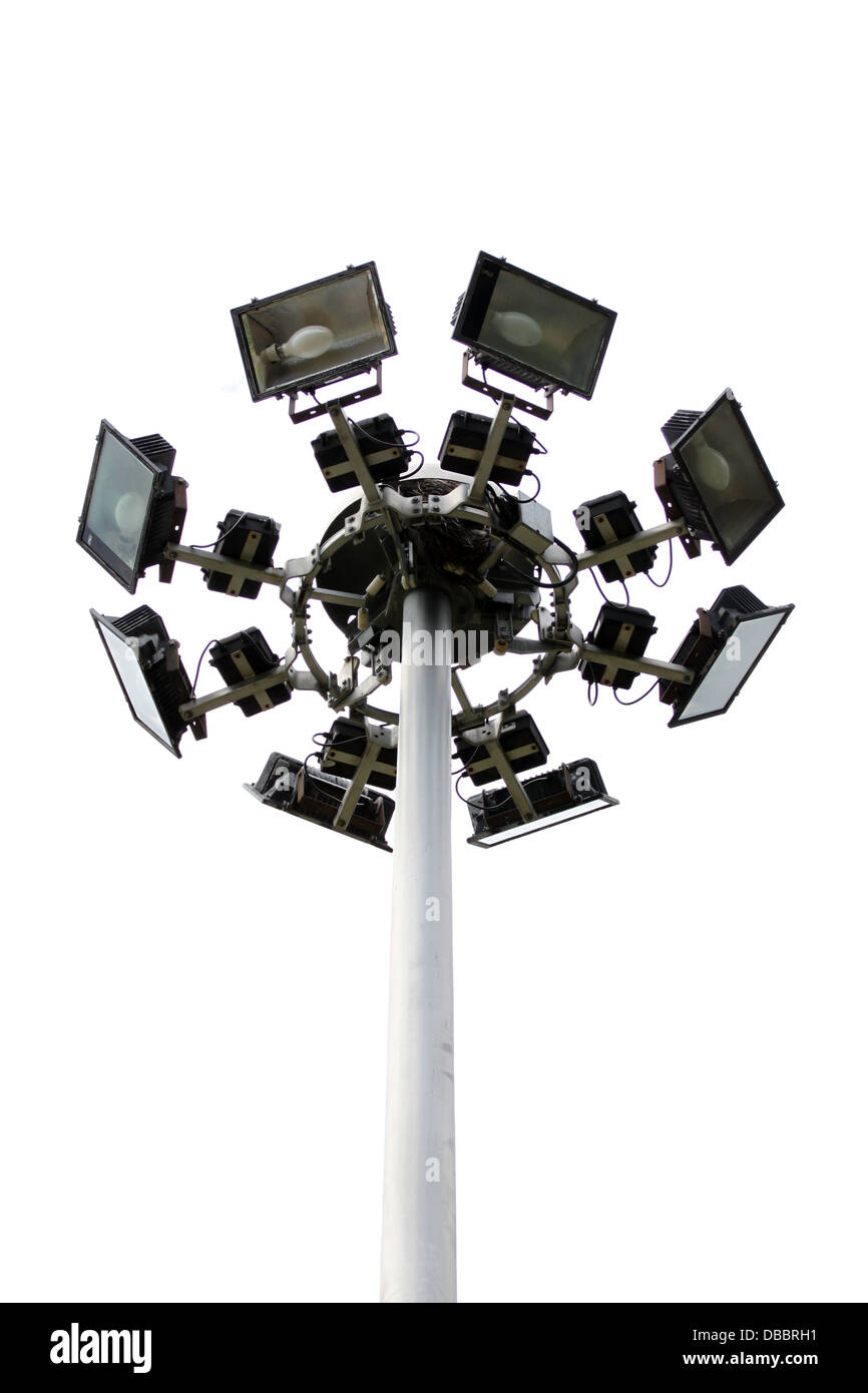 Die große Säule Strahler und Kreismuster. Stockfoto