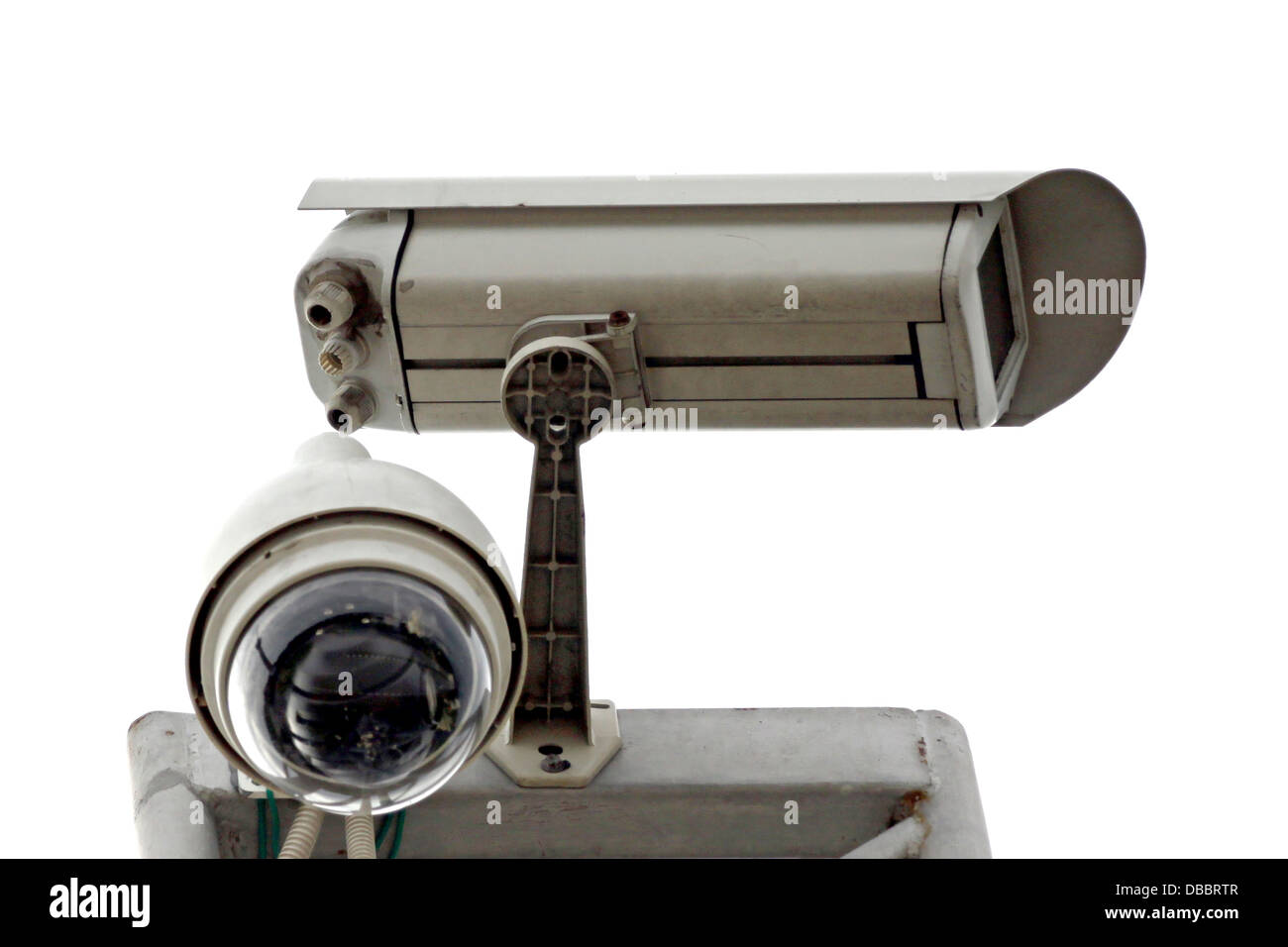 Die CCTV-Kameras-System installiert, an der Kreuzung. Stockfoto