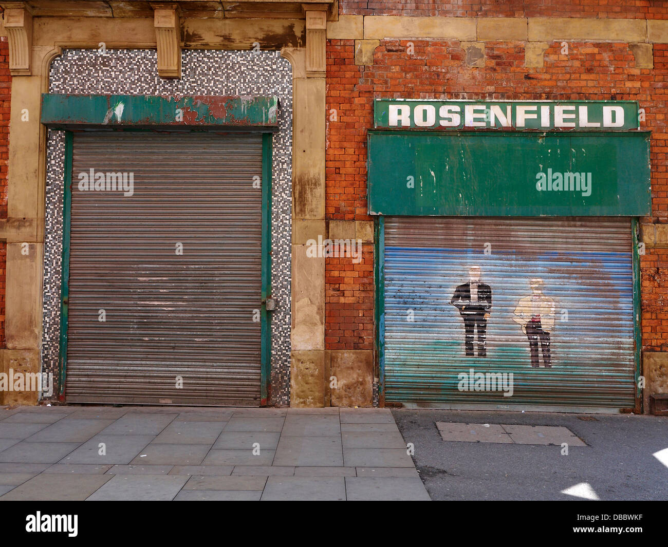 Ehemaligen Standort der Rosenfield Hochzeitsboutique Mietwagen in Manchester UK Stockfoto