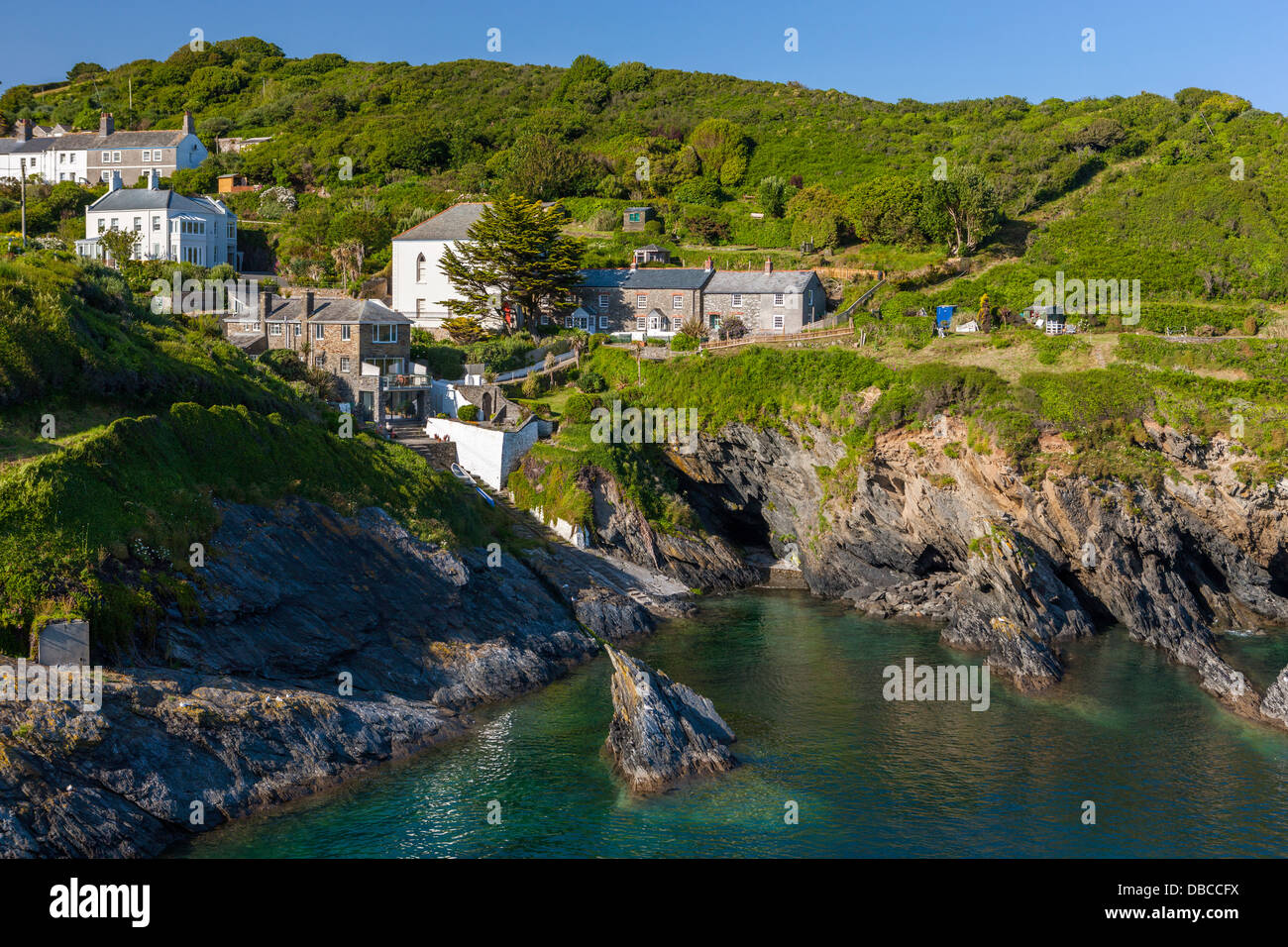 Die kornischen Küste Dorf von Portloe, Süd Cornwall, England, Vereinigtes Königreich, Europa. Stockfoto