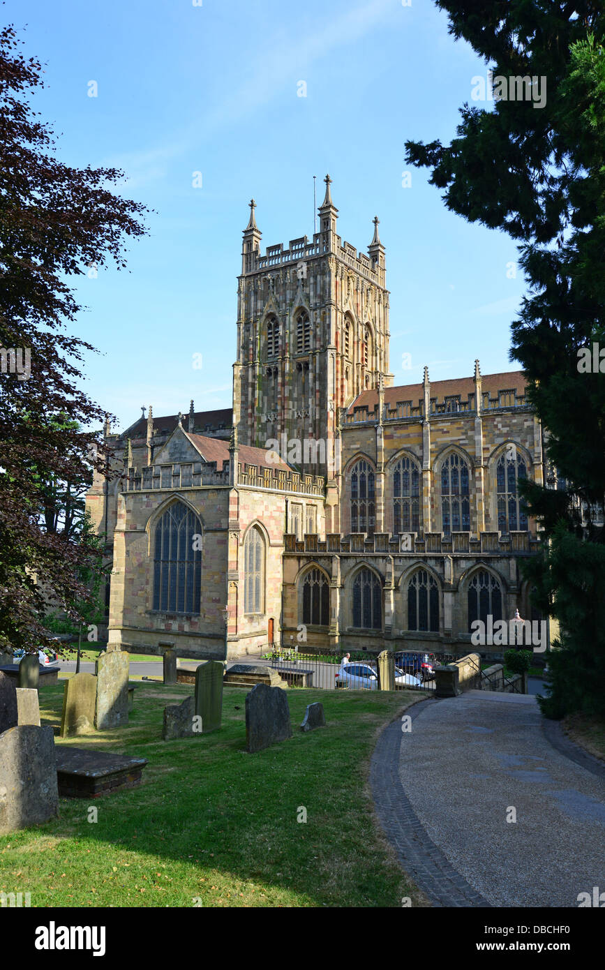 Great Malvern Priory, Great Malvern, Worcestershire, England, Vereinigtes Königreich Stockfoto