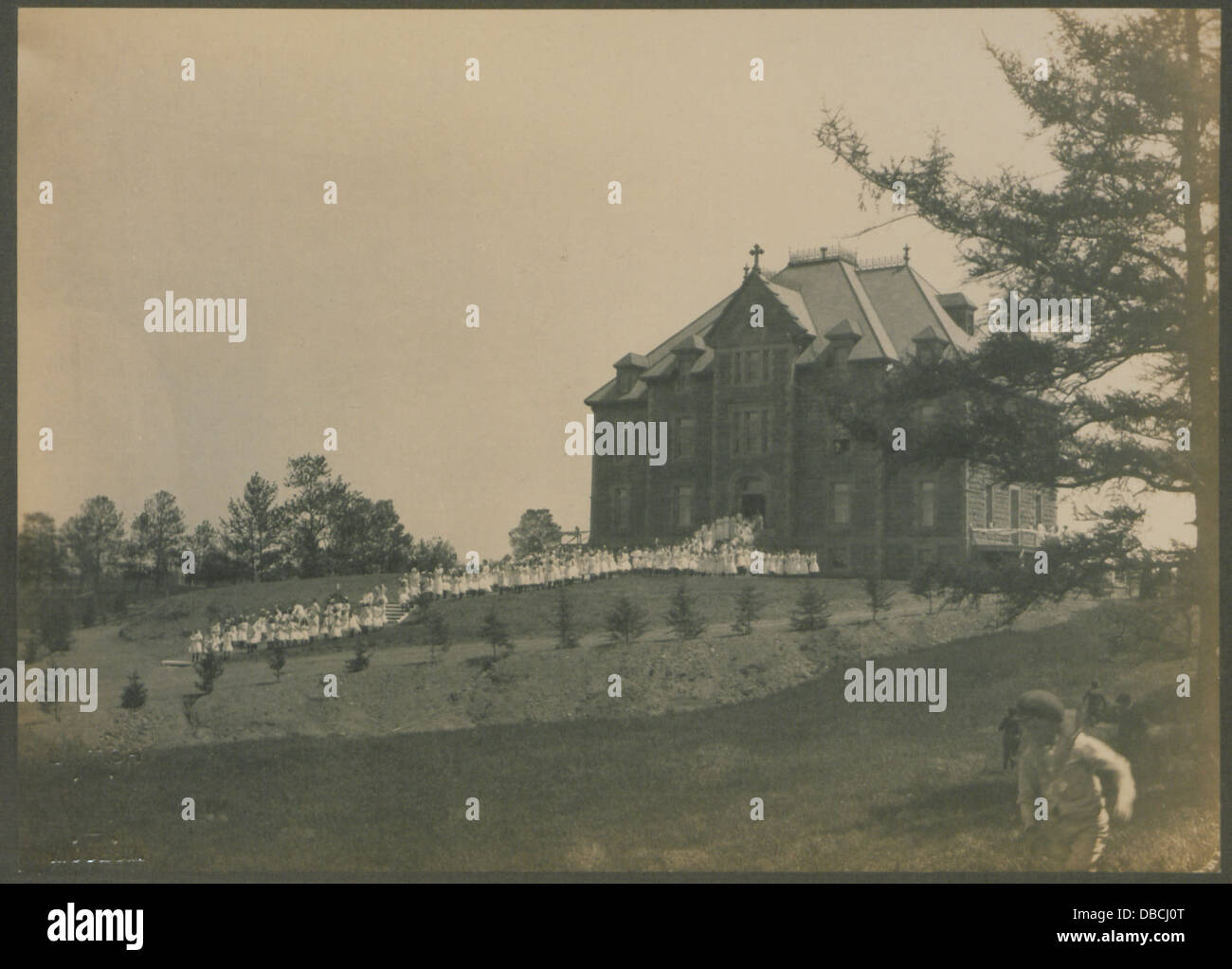 Dieses Foto zeigt den Empfang des päpstlichen Delegierten in Chatham, New Brunswick, am 8. Juni 1914. Die Veranstaltung ist ein bedeutender Moment in der religiösen und diplomatischen Geschichte der Region. Stockfoto