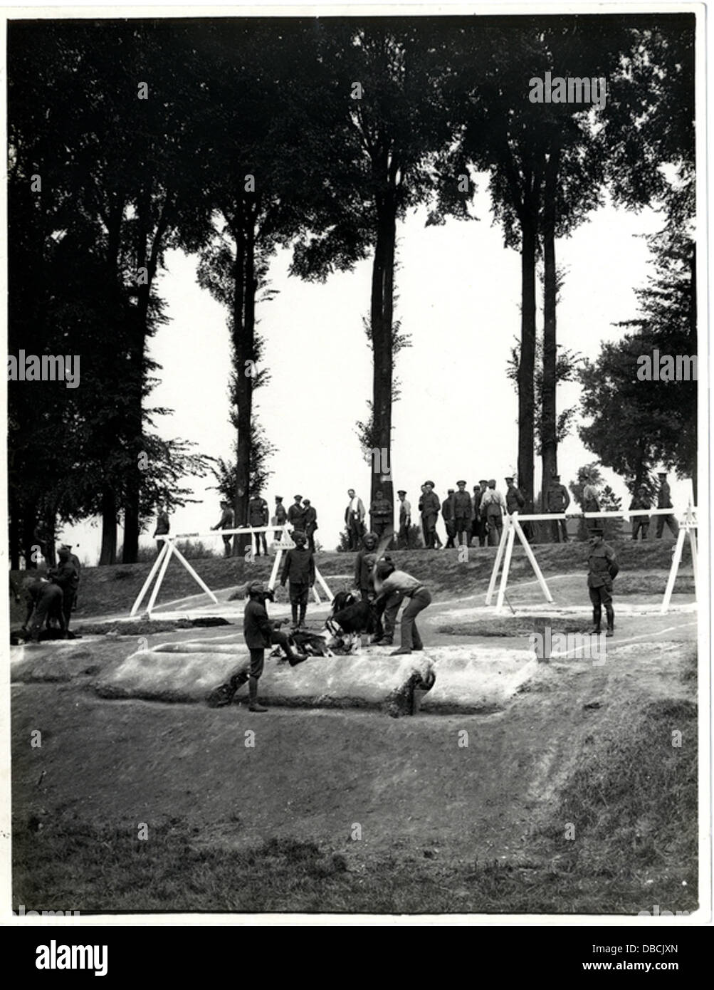 Schlachtung von Ziegen für indische Truppen Aire, Frankreich (Foto 24-105) Stockfoto