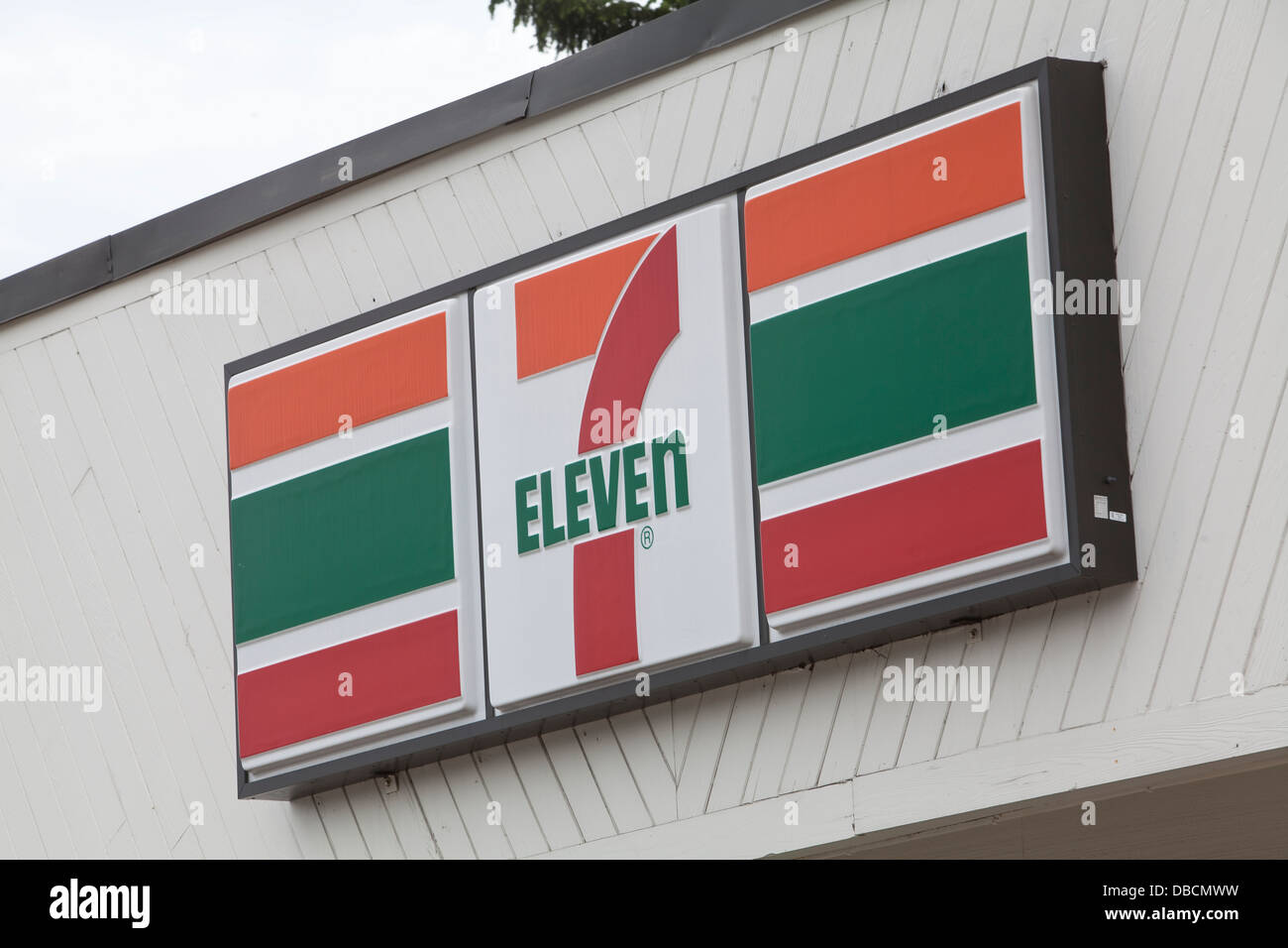 7-Eleven Convenience-Store ist in Maine abgebildet. Stockfoto