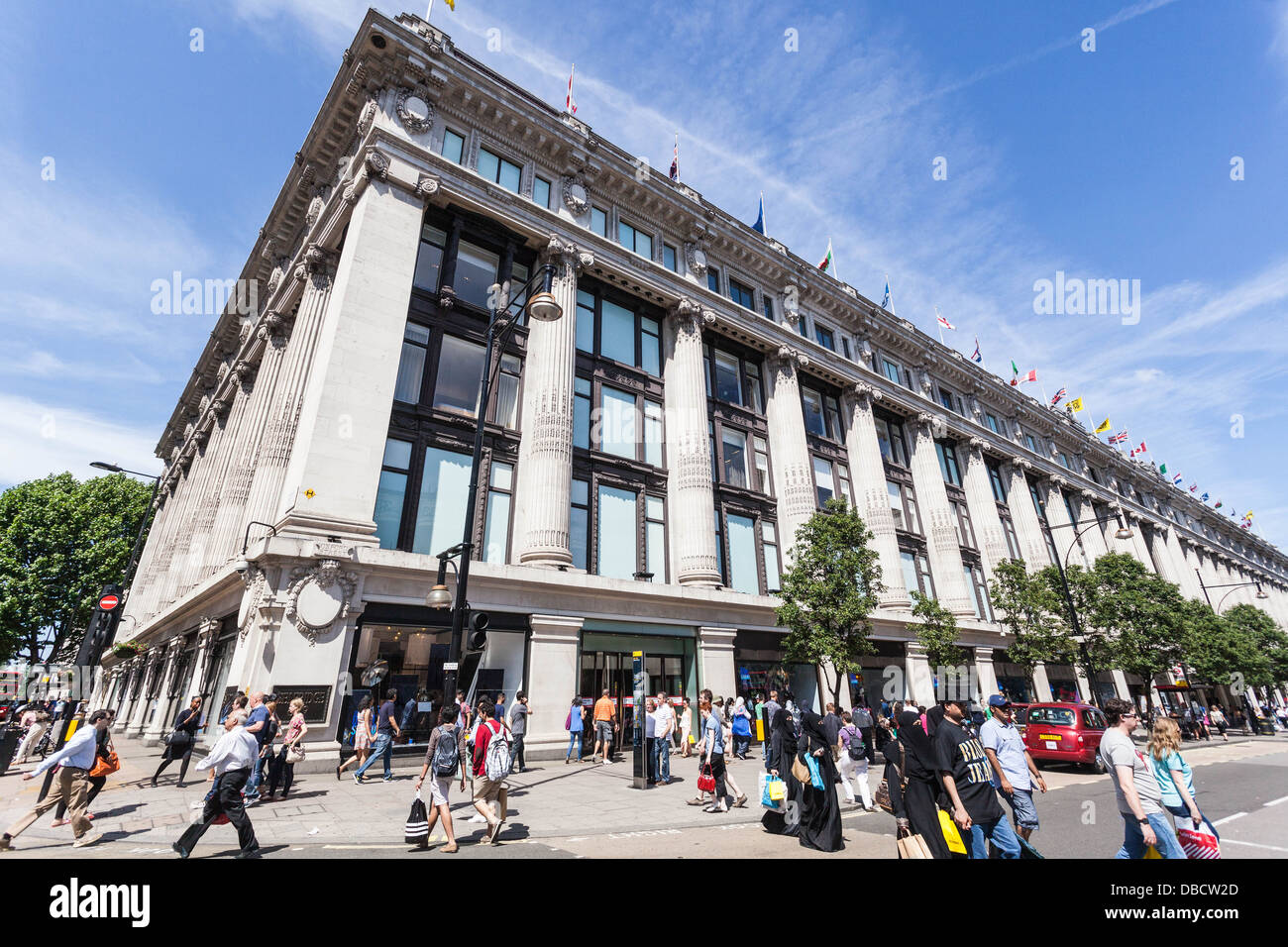 Selfridge Kaufhaus, Oxford Street, London, England, Großbritannien. Stockfoto