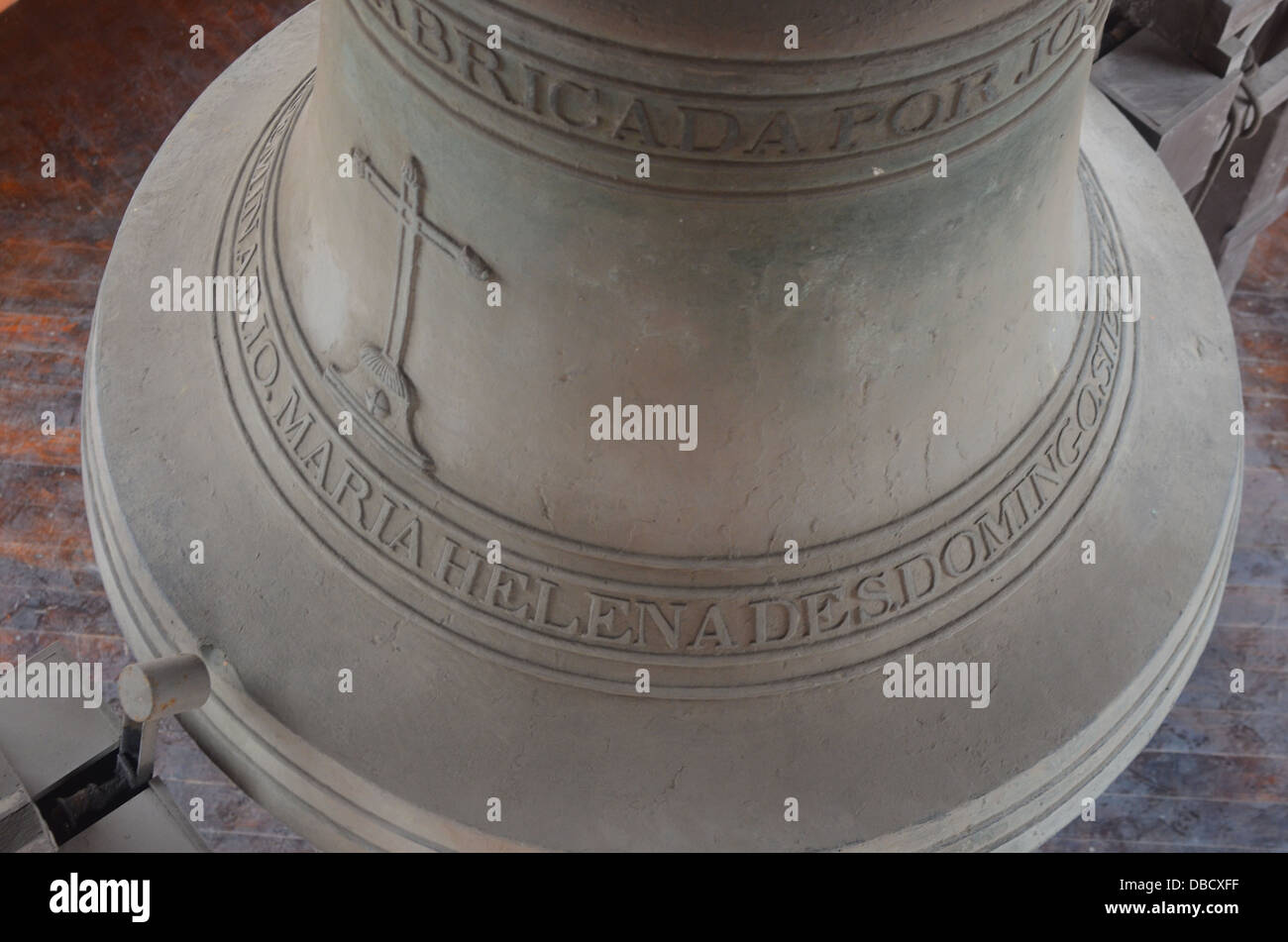 Die Glocke im Glockenturm im Kloster Santo Domingo in Zentral-Lima, Peru Stockfoto