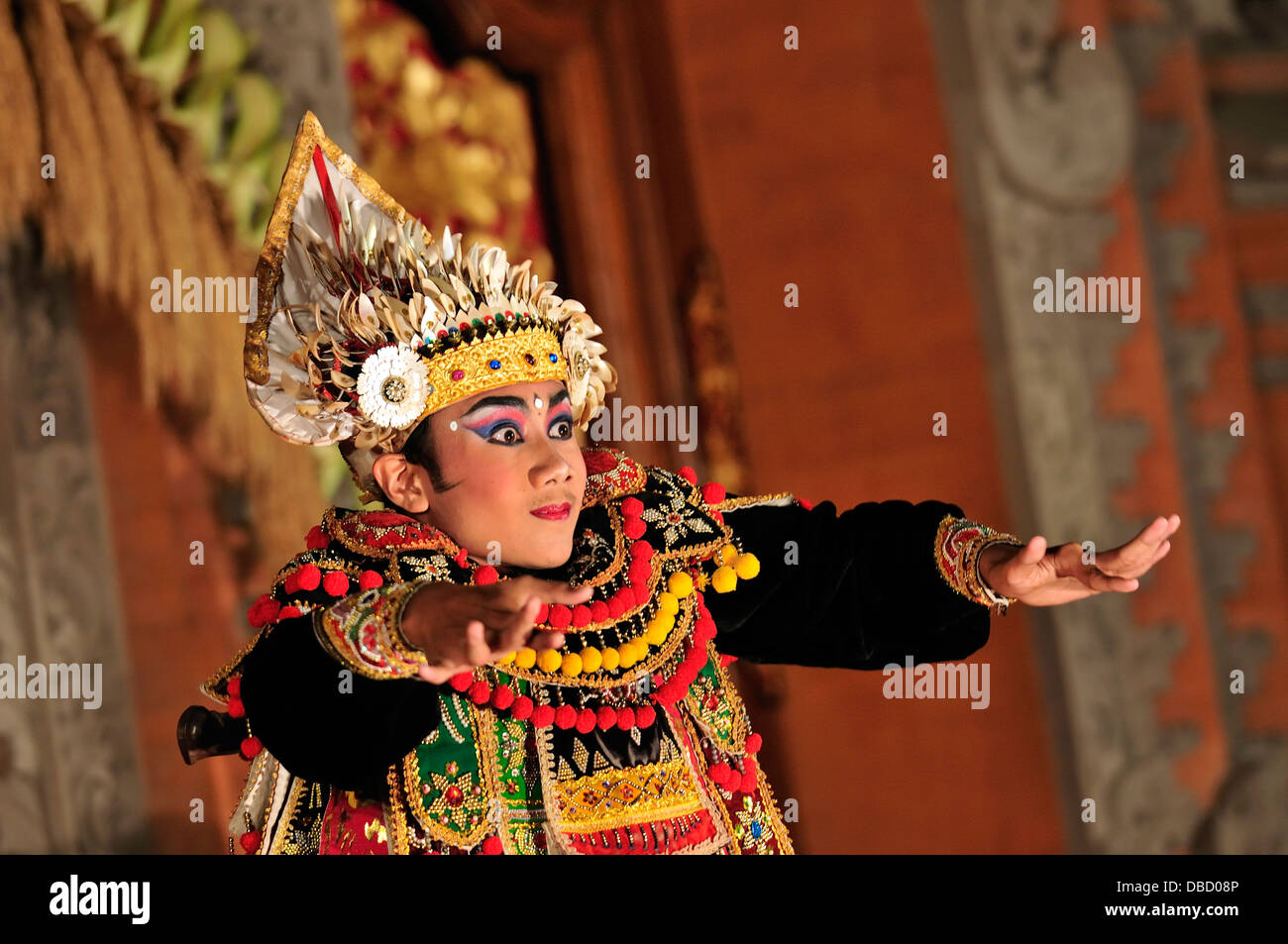 Legong Tanz Tänzer, Ubud, Bali, Indonesien, Asien Stockfoto