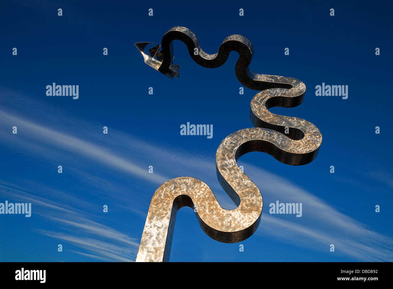 Skulptur von Denis O'Connor, Darstellung von Waterford City maritime & industriellen Erbe, Grattan Quay County Waterford, Irland Stockfoto
