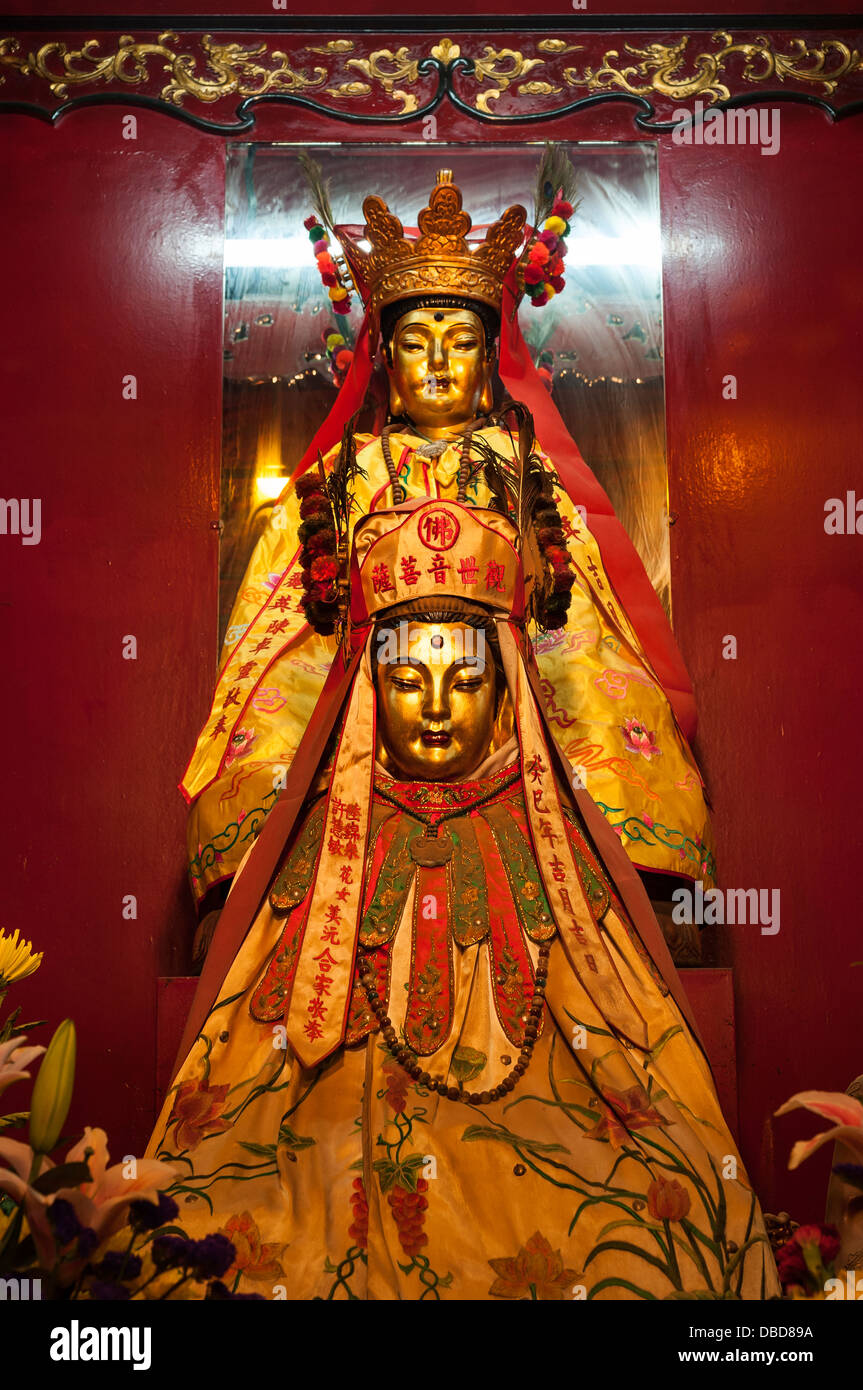 Statue bei Man Mo Tempel, Hong Kong Island Stockfoto