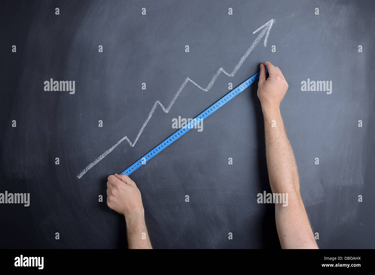Konzept der Erfolgsmessung Stockfoto